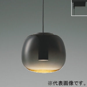 コイズミ照明 LEDペンダントライト 《Minimal Rustic Gradation×glass》 プラグタイプ 白熱球40W相当 非調光 電球色 幅φ190mm スモークグレー LEDペンダントライト 《Minimal Rustic Gradation×glass》 プラグタイプ 白熱球40W相当 非調光 電球色 幅φ190mm スモークグレー AP54842