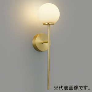 コイズミ照明 LEDブラケットライト 《Minimal Rustic White×Gold》 白熱球60W相当 非調光 電球色 金色メッキ LEDブラケットライト 《Minimal Rustic White×Gold》 白熱球60W相当 非調光 電球色 金色メッキ AB54897