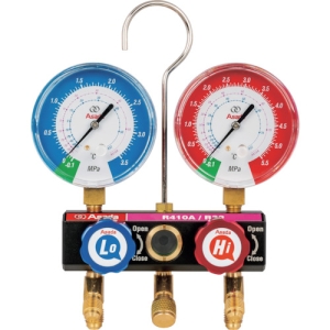 アサダ ボールバルブ式マニホールドADキット R410A、R32 ケース付 92cm AM114C