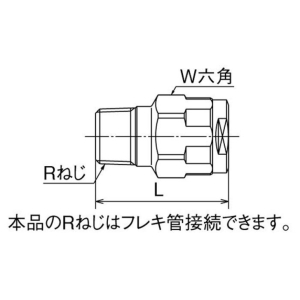 オンダ製作所 オンダ製作所 ダブルロックジョイント WJ1型 テーパおねじ(黄銅) R1/2×13A オンダ製作所 ダブルロックジョイント WJ1型 テーパおねじ(黄銅) R1/2×13A WJ1-1313-S 画像2