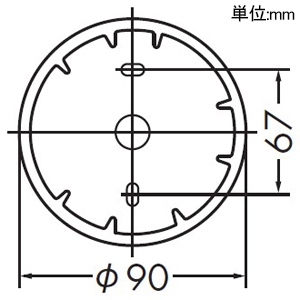 DAIKO LEDスポットライト フランジタイプ 直付専用 天井付・壁付兼用 ランプ付 ダイクロハロゲン50W相当 調光タイプ LED電球5.7W 口金E11 中角形 電球色 白 LEDスポットライト フランジタイプ 直付専用 天井付・壁付兼用 ランプ付 ダイクロハロゲン50W相当 調光タイプ LED電球5.7W 口金E11 中角形 電球色 白 DSL-3660YWG 画像3