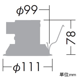 DAIKO LEDベースダウンライト 高天井用 集光タイプ H3500用 屋内・屋外兼用 防雨形 COBタイプ 高気密SB形 白熱灯100W相当 非調光タイプ LED7.6W 電球色 埋込穴φ100 制御レンズ付 黒 LEDベースダウンライト 高天井用 集光タイプ H3500用 屋内・屋外兼用 防雨形 COBタイプ 高気密SB形 白熱灯100W相当 非調光タイプ LED7.6W 電球色 埋込穴φ100 制御レンズ付 黒 DDL-8788YB 画像2