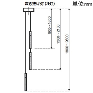 DAIKO LED吹き抜け灯 白熱灯60W×3灯相当 非調光タイプ LED17W 電球色 白 LED吹き抜け灯 白熱灯60W×3灯相当 非調光タイプ LED17W 電球色 白 DCH-41439Y 画像2