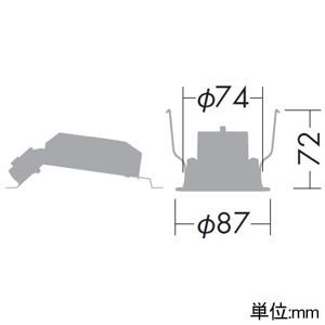 DAIKO LEDピンホールダウンライト グレアレスタイプ COBタイプ 高気密SB形 ダイクロハロゲン50W相当 調光タイプ LED5.8W 電球色 埋込穴φ75 制御レンズ付 電源付(別置) 白 LEDピンホールダウンライト グレアレスタイプ COBタイプ 高気密SB形 ダイクロハロゲン50W相当 調光タイプ LED5.8W 電球色 埋込穴φ75 制御レンズ付 電源付(別置) 白 DDL-4755YWG 画像2