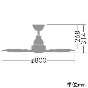 DAIKO シーリングファン 器具本体 ACモーター 正転逆転切替・風量3段切替 φ800mm リモコン付 黒 シーリングファン 器具本体 ACモーター 正転逆転切替・風量3段切替 φ800mm リモコン付 黒 DP-41998 画像2