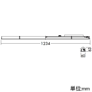 DAIKO LEDベースライト ≪line/線≫ 天井埋込専用 高気密SB形 明るさFL40W相当 非調光タイプ LED20W 電球色 埋込穴50×1225mm LEDベースライト ≪line/線≫ 天井埋込専用 高気密SB形 明るさFL40W相当 非調光タイプ LED20W 電球色 埋込穴50×1225mm DBL-5415YW 画像2