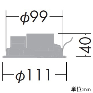 DAIKO LEDダウンライト 超浅型導光板タイプ 高気密SB形 白熱灯100W相当 非調光タイプ LED8.1W 温白色 埋込穴φ100 拡散パネル付 白 LEDダウンライト 超浅型導光板タイプ 高気密SB形 白熱灯100W相当 非調光タイプ LED8.1W 温白色 埋込穴φ100 拡散パネル付 白 DDL-5339AW 画像2