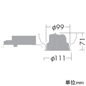 DAIKO LEDグレアレスダウンライト ホワイトコーン COBタイプ 高気密SB形 ≪ときめき≫ ダイクロハロゲン50W相当 調光タイプ LED5.8W 電球色 埋込穴φ100 拡散パネル付 電源付(別置) 白 LEDグレアレスダウンライト ホワイトコーン COBタイプ 高気密SB形 ≪ときめき≫ ダイクロハロゲン50W相当 調光タイプ LED5.8W 電球色 埋込穴φ100 拡散パネル付 電源付(別置) 白 DDL-5298YWG 画像2