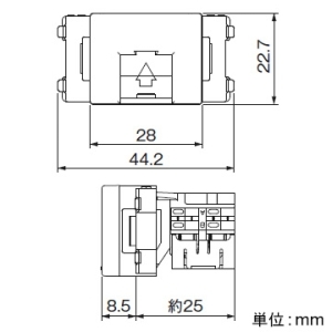 神保電器 埋込モジュラジャック 8極8心用 LAN用Cat5e対応 ライトベージュ 埋込モジュラジャック 8極8心用 LAN用Cat5e対応 ライトベージュ JEC-BN-LW5E-L 画像3