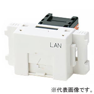 神保電器 【受注生産品】埋込モジュラジャック 8極8心用 LAN用Cat6対応 LAN文字入り ライトベージュ JEC-BN-LW6L-L