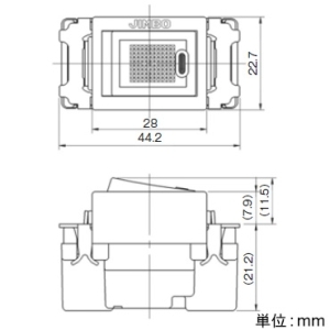 神保電器 【受注生産品】ガイド用埋込オーロラスイッチ 片切 表示灯200V ピュアホワイト 【受注生産品】ガイド用埋込オーロラスイッチ 片切 表示灯200V ピュアホワイト JEC-BN-1GR-PW(200V) 画像3