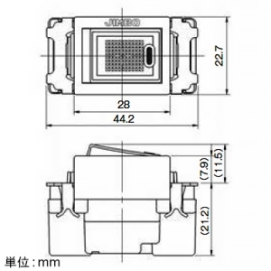 神保電器 【受注生産品】チェック用オーロラマークスイッチ 片切 3線式 表示灯200V ピュアホワイト 【受注生産品】チェック用オーロラマークスイッチ 片切 3線式 表示灯200V ピュアホワイト JEC-BN-1MCR-PW(200V) 画像3