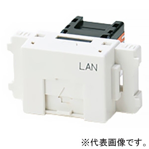 神保電器 【受注生産品】埋込モジュラジャック 8極8心用 LAN用Cat6対応 LAN文字入り チョコ JEC-BN-LW6L-C