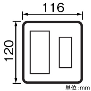 東芝ライテックス 【受注生産品】簡易耐火プレート 《WIDE-i》 スイッチ用 2連用(L+3個)用 ニューホワイト 【受注生産品】簡易耐火プレート 《WIDE-i》 スイッチ用 2連用(L+3個)用 ニューホワイト WDG5323H(WW) 画像2