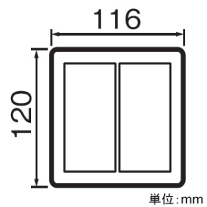 東芝ライテックス プレート 《WIDE-i PLATA》 2連用 プレート 《WIDE-i PLATA》 2連用 WDG5122(SS) 画像2