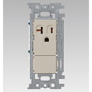 東芝ライテックス 15・20A兼用接地コンセント 20A 125V ウォームベージュ 15・20A兼用接地コンセント 20A 125V ウォームベージュ NDG2411E(CW)