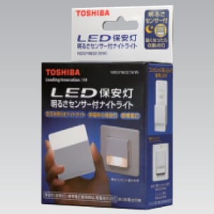 東芝ライテックス 【受注生産品】LED保安灯明るさセンサー付ナイトライト カラーパッケージタイプ 電球色・白色 NDGY9632(WW)