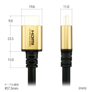 ヤザワ HDMIケーブルVer2.1 5m HDMIケーブルVer2.1 5m HD2150GD 画像3