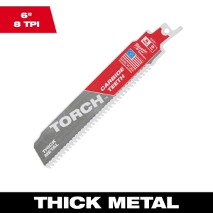 ミルウォーキー milwaukee TORCH 金工用カーバイドレシプロソーブレード 8TPI 152mm(1本) milwaukee TORCH 金工用カーバイドレシプロソーブレード 8TPI 152mm(1本) 48-00-5201