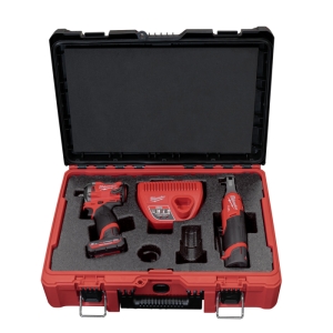 ミルウォーキー milwaukee M12FUELパワーパック(インパクトレンチ、3/8インチハイスピードラチェットレンチ) milwaukee M12FUELパワーパック(インパクトレンチ、3/8インチハイスピードラチェットレンチ) M12 FPP2H-5252P JP