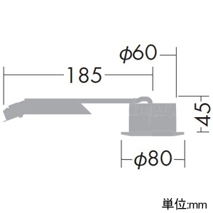 DAIKO LEDベースダウンライト M形 白熱灯40W相当 調光タイプ LED3.7W 電球色 埋込穴φ65 下面カバー付 白 LEDベースダウンライト M形 白熱灯40W相当 調光タイプ LED3.7W 電球色 埋込穴φ65 下面カバー付 白 DDL-3049YWG 画像2