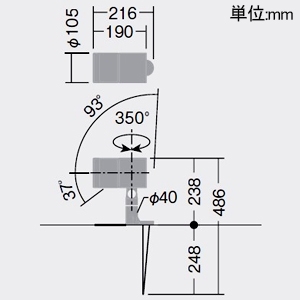 DAIKO LEDスポットライト フランジレススパイク 地面取付専用 防雨・防湿形 重耐塩仕様 CDM-T35W相当 LZ2C 非調光タイプ 昼白色 配光角14° キャブタイヤケーブル5m付 LEDスポットライト フランジレススパイク 地面取付専用 防雨・防湿形 重耐塩仕様 CDM-T35W相当 LZ2C 非調光タイプ 昼白色 配光角14° キャブタイヤケーブル5m付 LLS-7100WUM 画像2