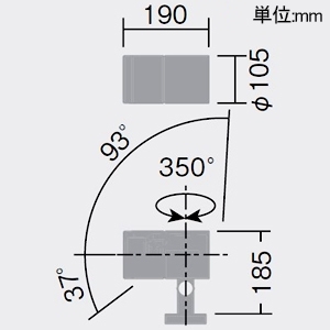 DAIKO LEDスポットライト 灯具本体 適合ポール専用 地面取付専用 防雨・防湿形 重耐塩仕様 CDM-T35W相当 LZ2C 調光タイプ 昼白色 配光角14° LEDスポットライト 灯具本体 適合ポール専用 地面取付専用 防雨・防湿形 重耐塩仕様 CDM-T35W相当 LZ2C 調光タイプ 昼白色 配光角14° LLS-7008WUME 画像2