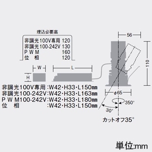 DAIKO LEDユニバーサルダウンライト 軒下専用 グレアレスコーン 防雨・防湿形 重耐塩仕様 M形 φ50 ダイクロハロゲン50W形40W相当 LZ0.5C 非調光タイプ 100V専用 白色 中角形 配光角17° 埋込穴φ50 LEDユニバーサルダウンライト 軒下専用 グレアレスコーン 防雨・防湿形 重耐塩仕様 M形 φ50 ダイクロハロゲン50W形40W相当 LZ0.5C 非調光タイプ 100V専用 白色 中角形 配光角17° 埋込穴φ50 LLD-7086NUM2 画像2