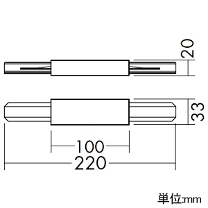 DAIKO カップリング形ジョイナー 直付専用型用 フィードイン端子付 白 カップリング形ジョイナー 直付専用型用 フィードイン端子付 白 DP-00238W 画像2