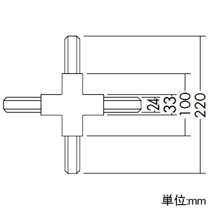 DAIKO 十形ジョイナー 直付専用型用 フィードイン端子付 白 十形ジョイナー 直付専用型用 フィードイン端子付 白 DP-00237W 画像2