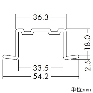 DAIKO 埋込用フレーム2m用 直付専用型用 白 埋込用フレーム2m用 直付専用型用 白 DP-02602W 画像2