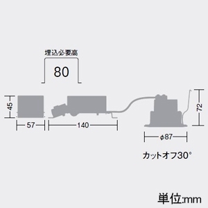 DAIKO LEDダウンライト 軒下専用 パネルベースタイプ 防雨形 重耐塩仕様 M形 FHT24W相当 調光タイプ 100V専用 温白色 配光角40° 埋込穴φ75 ステンカラー LEDダウンライト 軒下専用 パネルベースタイプ 防雨形 重耐塩仕様 M形 FHT24W相当 調光タイプ 100V専用 温白色 配光角40° 埋込穴φ75 ステンカラー LLD-7181AUWG 画像2