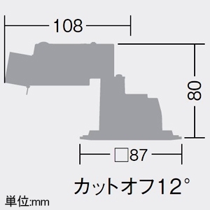 DAIKO LED角型ダウンライト 軒下専用 パネルベースタイプ 防雨形 重耐塩仕様 M形 FHT24W相当 調光タイプ 100V専用 白色 配光角60° 埋込穴□75 ステンカラー LED角型ダウンライト 軒下専用 パネルベースタイプ 防雨形 重耐塩仕様 M形 FHT24W相当 調光タイプ 100V専用 白色 配光角60° 埋込穴□75 ステンカラー LLD-7186NUBG 画像2