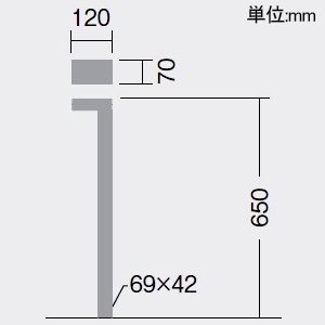 DAIKO LEDフットウォッシュポールライト 灯具本体 L型スリム下方配光 防雨・防湿形 重耐塩仕様 白熱灯60W相当 非調光タイプ 100V専用 昼白色 ステンカラー LEDフットウォッシュポールライト 灯具本体 L型スリム下方配光 防雨・防湿形 重耐塩仕様 白熱灯60W相当 非調光タイプ 100V専用 昼白色 ステンカラー LLP-7195WU 画像2