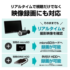 DXアンテナ ワイヤレスフルHDカメラ&10inChモニターセット ワイヤレスフルHDカメラ&10inChモニターセット WSS10M1CL 画像5