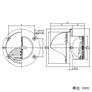 日本キヤリア(東芝) 防火ダンパー付丸形パイプフード φ150用 温度ヒューズ120℃ アルミ製 防火ダンパー付丸形パイプフード φ150用 温度ヒューズ120℃ アルミ製 DV-201RDV 画像2