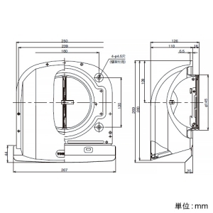 日本キヤリア(東芝) 防火ダンパー付長形パイプフード 薄壁用 φ150用 温度ヒューズ72℃ ガラリ・ワイド水切板付 ステンレス製 ホワイト 防火ダンパー付長形パイプフード 薄壁用 φ150用 温度ヒューズ72℃ ガラリ・ワイド水切板付 ステンレス製 ホワイト DV-202LDPUY1(W) 画像2