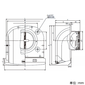 日本キヤリア(東芝) 防火ダンパー付長形パイプフード BL認定品 φ100用 温度ヒューズ72℃ ガラリ・ワイド水切板付 ステンレス製 防火ダンパー付長形パイプフード BL認定品 φ100用 温度ヒューズ72℃ ガラリ・ワイド水切板付 ステンレス製 DV-142LDYB 画像2