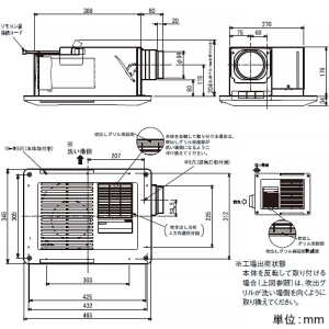 日本キヤリア(東芝) 浴室用換気乾燥機 《バスドライ》 天井埋込タイプ 1部屋換気用 ACモータータイプ 標準タイプ 接続ダクトφ100mm 埋込寸法410×285mm リモコン付 浴室用換気乾燥機 《バスドライ》 天井埋込タイプ 1部屋換気用 ACモータータイプ 標準タイプ 接続ダクトφ100mm 埋込寸法410×285mm リモコン付 DVB-18S4 画像2