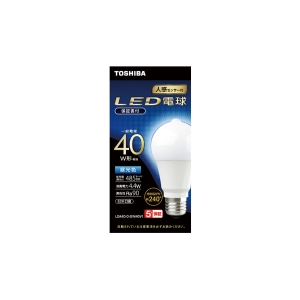 東芝 LED電球 センサ付き  A形 40W相当 口金E26 昼光色(6500K) 全方向 LED電球 センサ付き  A形 40W相当 口金E26 昼光色(6500K) 全方向 LDA4D-D-G/M40V1 画像3