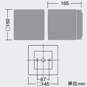 DAIKO LEDシーリングウォールライト 全般拡散 □150キューブ型 防雨・防湿形 重耐塩仕様 白熱灯60W相当 非調光タイプ 昼白色 LEDシーリングウォールライト 全般拡散 □150キューブ型 防雨・防湿形 重耐塩仕様 白熱灯60W相当 非調光タイプ 昼白色 LLK-7042WU 画像2