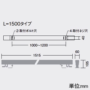 DAIKO LED間接照明用器具 灯具可動 L1500タイプ 縦長付・横長付兼用 防雨・防湿形 重耐塩仕様 PWM調光 100-242V用 電球色(2700K) 狭角形 配光角25°×60° キャプタイヤコード1m付 LED間接照明用器具 灯具可動 L1500タイプ 縦長付・横長付兼用 防雨・防湿形 重耐塩仕様 PWM調光 100-242V用 電球色(2700K) 狭角形 配光角25°×60° キャプタイヤコード1m付 LLY-7066LUN 画像2