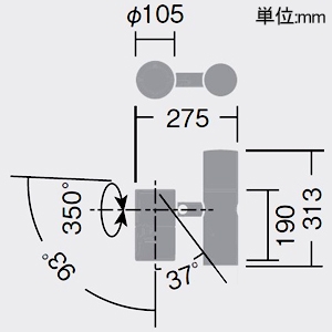 DAIKO ミドルポール型LEDスポットライト 灯具本体 1灯用 防雨・防湿形 重耐塩仕様 地面取付専用(埋込式) CDM-T70W相当 LZ3C 非調光タイプ 100〜242用 白色 配光角18° ミドルポール型LEDスポットライト 灯具本体 1灯用 防雨・防湿形 重耐塩仕様 地面取付専用(埋込式) CDM-T70W相当 LZ3C 非調光タイプ 100〜242用 白色 配光角18° LLP-7115NUM 画像2