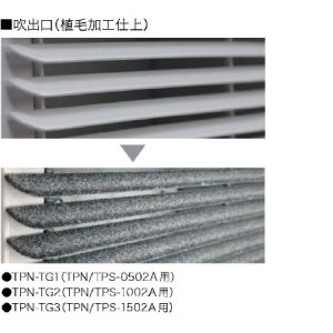 インターセントラル 【メーカー直送品/代引き/後払い不可】パネルヒーター 自然対流式パネル型ヒーター 吹出口(植毛加工仕上) TPN/TPS-0501A、0502A用 TPN-TG1