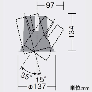 DAIKO LEDユニバーサルダウンライト ≪RECOL≫ M形 4000クラス・3000クラス CDM-T70W相当 電球色 中角形 配光角19° 埋込穴φ125 電源別売 ブラック LEDユニバーサルダウンライト ≪RECOL≫ M形 4000クラス・3000クラス CDM-T70W相当 電球色 中角形 配光角19° 埋込穴φ125 電源別売 ブラック LZD-93636YBM 画像2