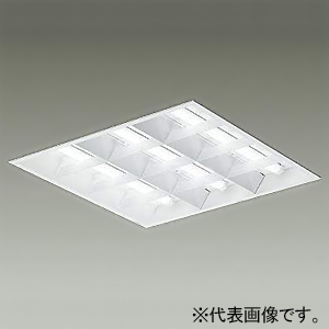 DAIKO 【受注生産品】LEDベースライト ≪SQUARE BASE LIGHT≫ 本体のみ LEDユニット別売型 埋込形 空調ダクト回避型 ルーバータイプ 3灯ユニットタイプ □600タイプ FHP45W形ユニット×3灯 PWM調光タイプ 埋込穴600mm LZB-92736XW