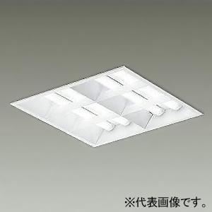 DAIKO 【受注生産品】LEDベースライト ≪SQUARE BASE LIGHT≫ 本体のみ LEDユニット別売型 埋込形 空調ダクト回避型 ルーバータイプ 4灯ユニットタイプ □450タイプ FHP32W形ユニット×4灯 PWM調光タイプ 埋込穴450mm LZB-92732XW