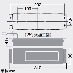 DAIKO LEDベースライト ≪RANGE HOOD LIGHT≫ レンジフード用照明 防雨・防湿・防塵形 電源別売タイプ 白熱灯80W相当 DC24V 電球色(2700K) 配光角40° 電線3m付 LEDベースライト ≪RANGE HOOD LIGHT≫ レンジフード用照明 防雨・防湿・防塵形 電源別売タイプ 白熱灯80W相当 DC24V 電球色(2700K) 配光角40° 電線3m付 LZC-93529LSB 画像2