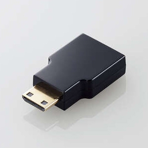 ELECOM HDMI変換アダプター スリムタイプ HDMI Mini(タイプC)-HDMI(タイプA) AD-HDACS3BK