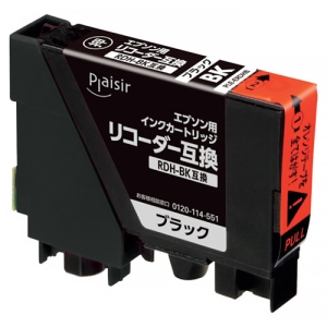 ELECOM 汎用インクカートリッジ 《プレジール》 EPSON用 RDH-BK互換 ブラック PLE-ERDHB